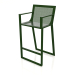 3d model High stool with a high back and armrests (Bottle green) - preview