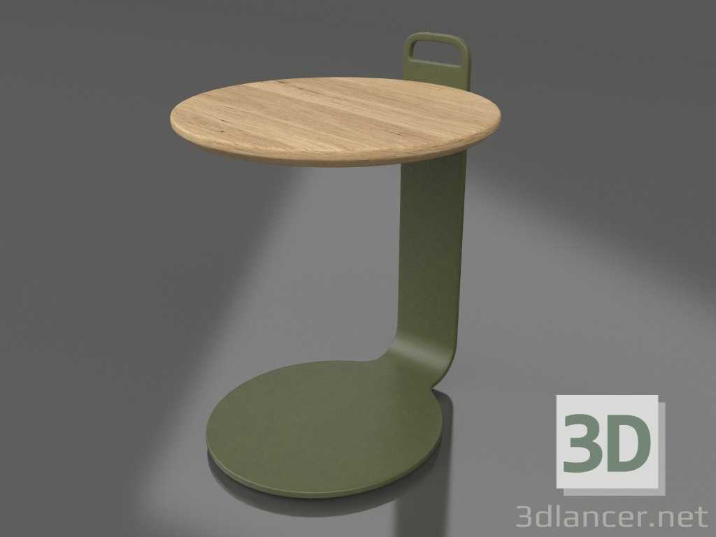 Modelo 3d Mesa de centro Ø36 (verde oliva, madeira Iroko) - preview