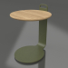 3d model Coffee table Ø36 (Olive green, Iroko wood) - preview