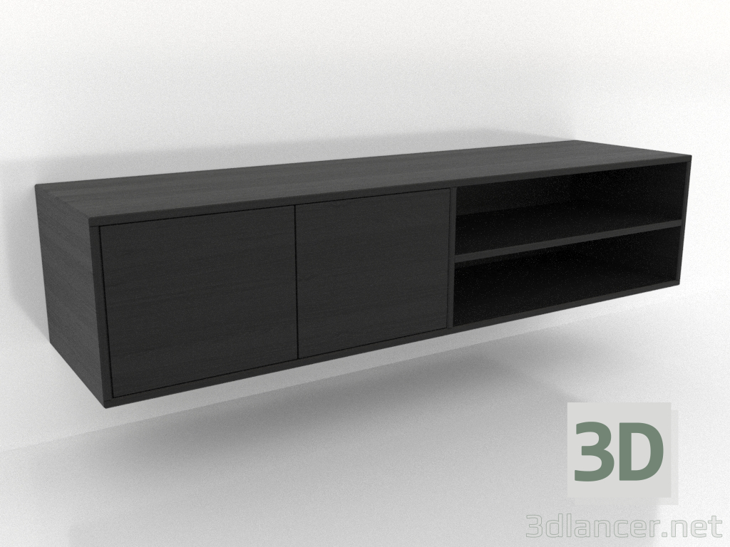 modello 3D Mobile TV 1 1500x400 mm (nero RAL 9005) - anteprima modello 3D Mobile TV 1 1500x400 mm (nero RAL 9005) - anteprima
