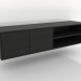 modèle 3D Meuble TV 1 1500x400 mm (noir RAL 9005) - preview