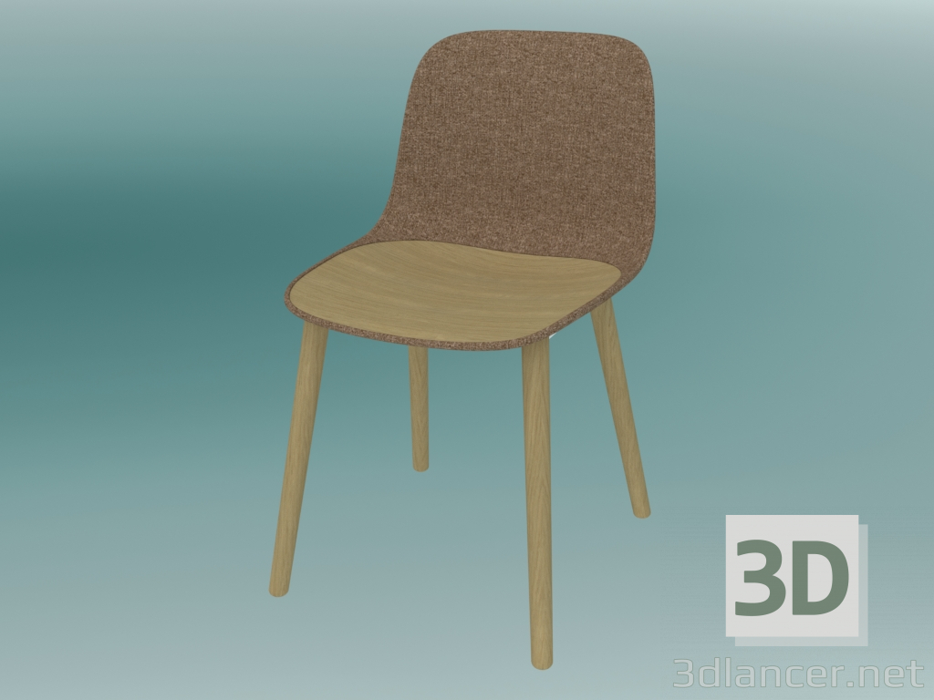 3d model Silla SEELA (S313 con acolchado y molduras de madera) - vista previa