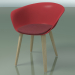 modello 3D Sedia 4223 (4 gambe in legno, con cuscino sul sedile, rovere sbiancato, PP0003) - anteprima