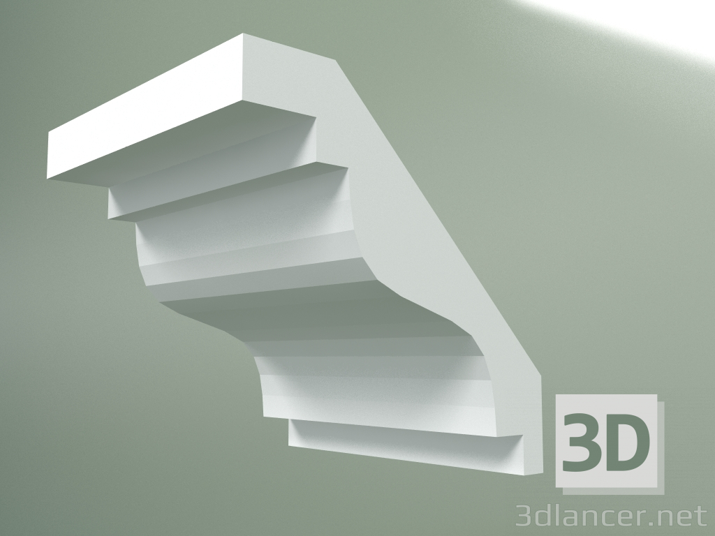 3D modeli Alçı korniş (tavan kaidesi) KT177 - önizleme