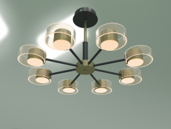 Ceiling LED chandelier Jet 90244-8 (black-gold)