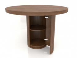 Table à manger (ouverte) DT 011 (D=1100x750, bois brun clair)