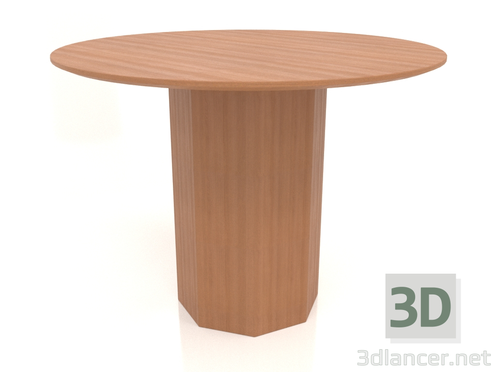 3d model Dining table DT 11 (D=1000х750, wood red) - preview