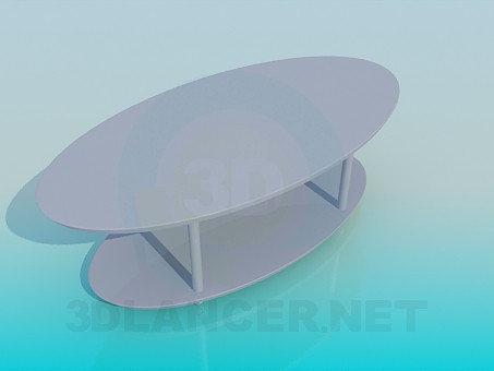3d модель Овальний журнальний стіл – превью 3d модель Овальний журнальний стіл – превью