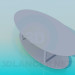 3d model Oval coffee table - preview