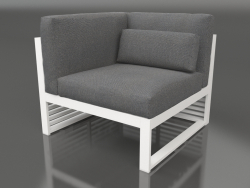 Modulares Sofa, Abschnitt 6 links, hohe Rückenlehne (Weiß)