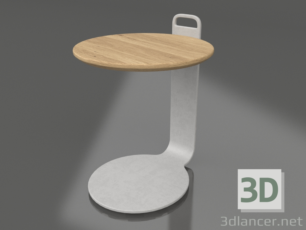 3d модель Стол кофейный Ø36 (Agate grey, Iroko wood) – превью