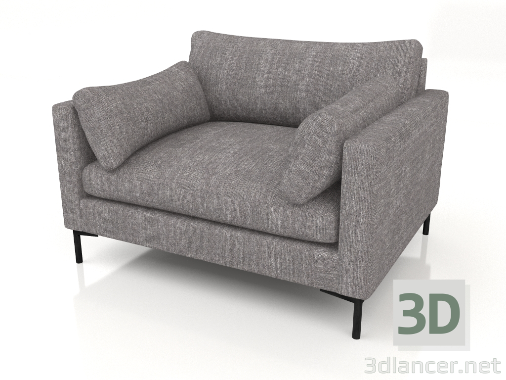 3 डी मॉडल समर लव सीट (एन्थ्रेसाइट) - पूर्वावलोकन