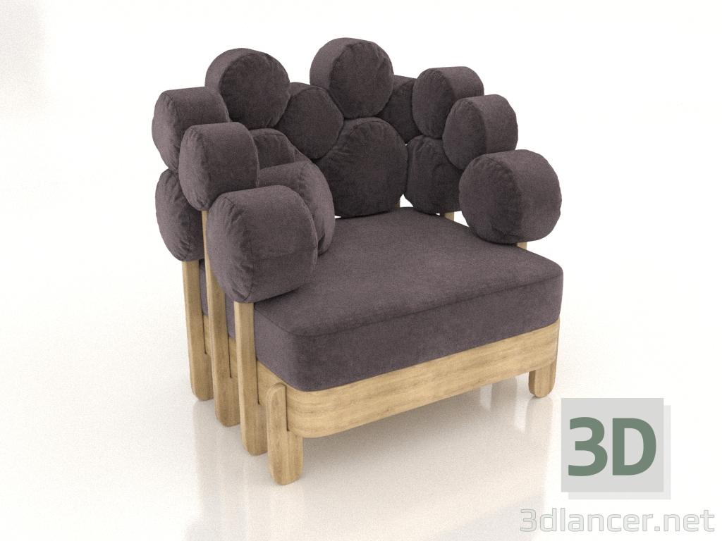 3d model Silla cuadrada IKRA (opción 3) - vista previa