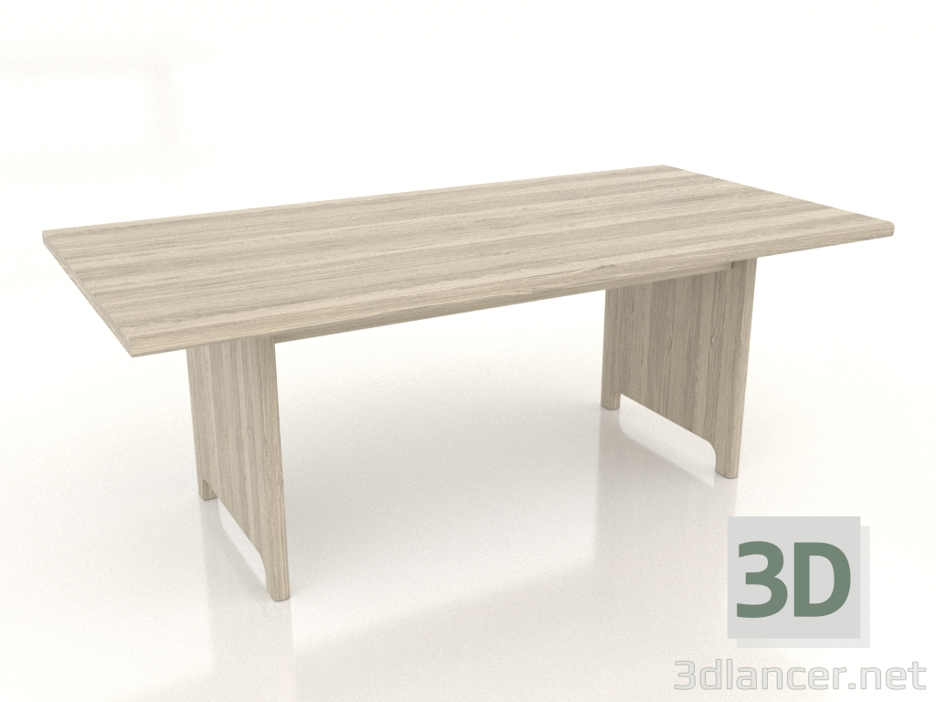 modèle 3D Table à manger 2000x1000x750 mm (chêne éclairci) - preview