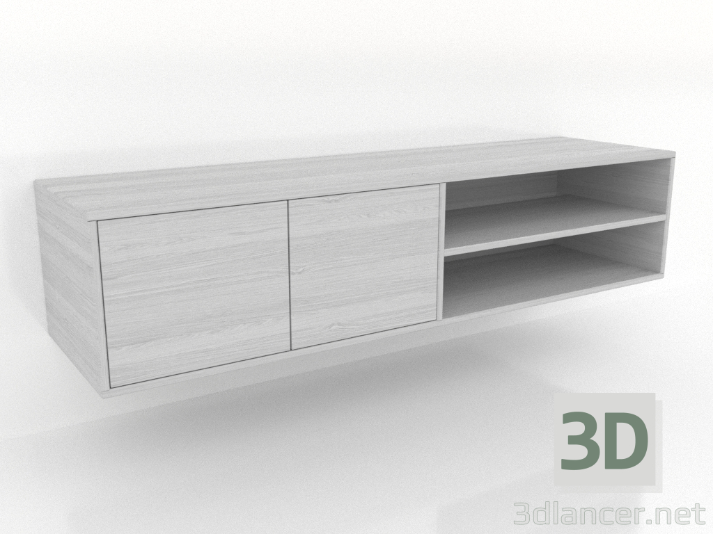 modèle 3D Meuble TV 1 1500x400 mm (blanc RAL 9010) - preview modèle 3D Meuble TV 1 1500x400 mm (blanc RAL 9010) - preview
