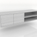 modèle 3D Meuble TV 1 1500x400 mm (blanc RAL 9010) - preview
