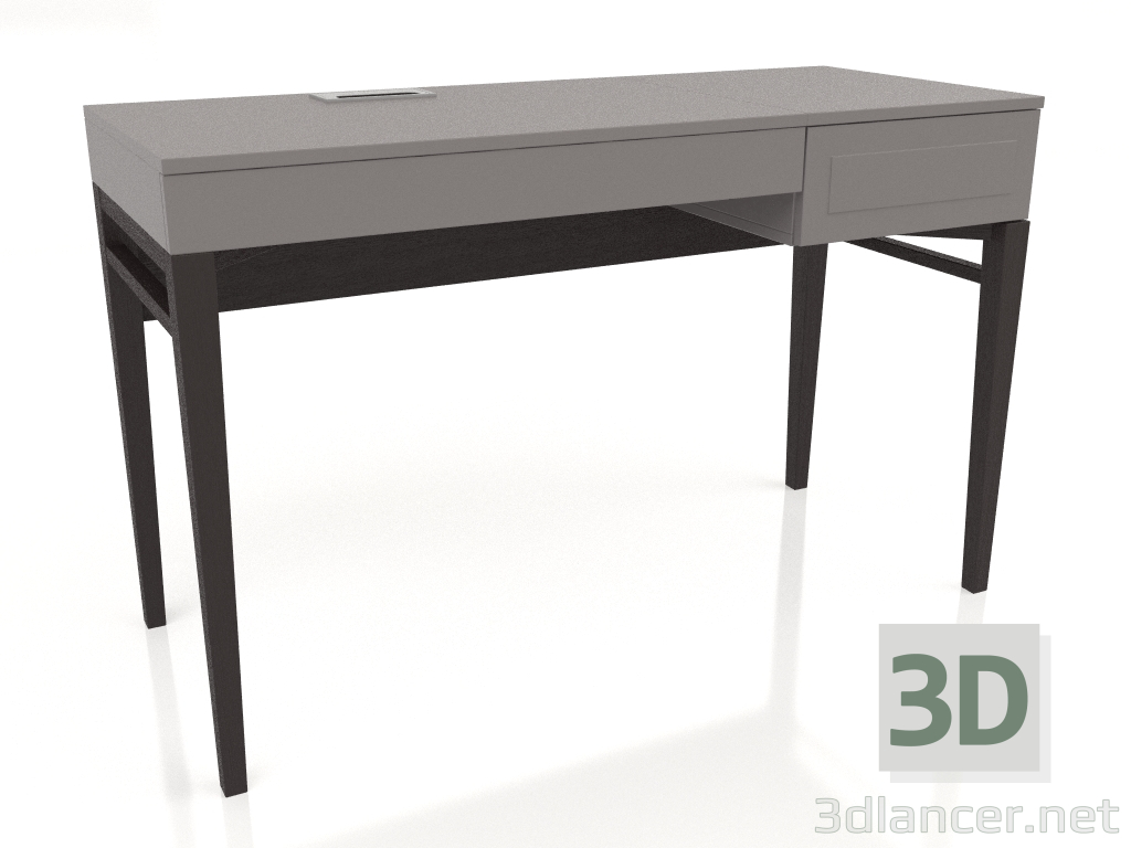 3d модель Письмовий стіл, обробка шпон горіха W, матовий сіро-бежевий лак (120x50x76 см) – превью