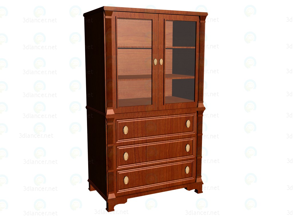 3d model Chest of drawers with Turist high, with glass sides facing part of - preview