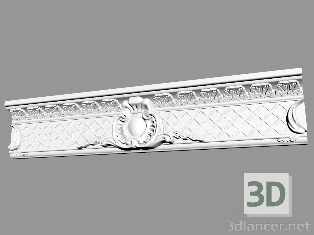 modello 3D Cornicione sagomato (КФ10) - anteprima