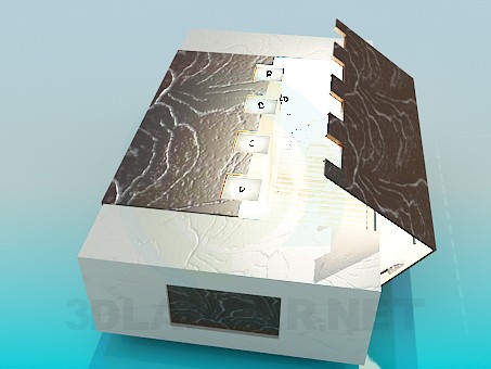 modelo 3D Mesa con luz - escuchar modelo 3D Mesa con luz - escuchar