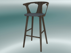 Bar chair In Between (SK10, H 102cm, 58x54cm, Smoked oiled oak, Fiord 171)
