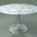 3d модель Стол обеденный круглый (132, White Carrara Marble) – превью