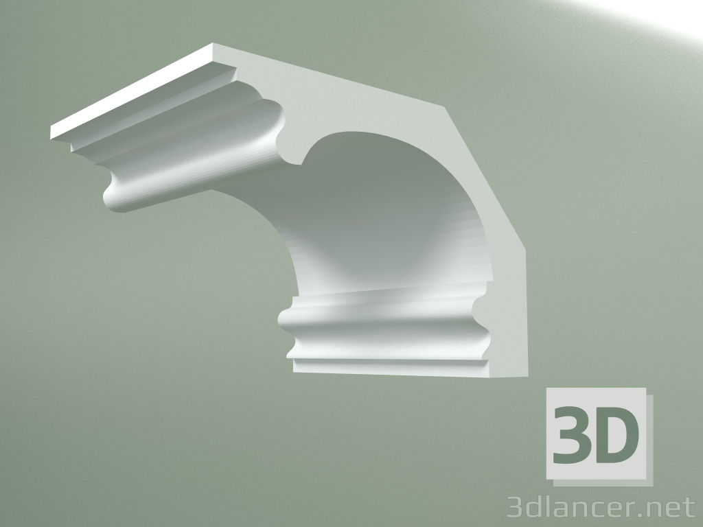 modello 3D Cornicione in gesso (zoccolo a soffitto) KT178 - anteprima