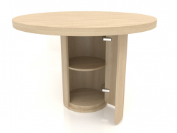 Dining table (open) DT 011 (D=1100x750, wood white)