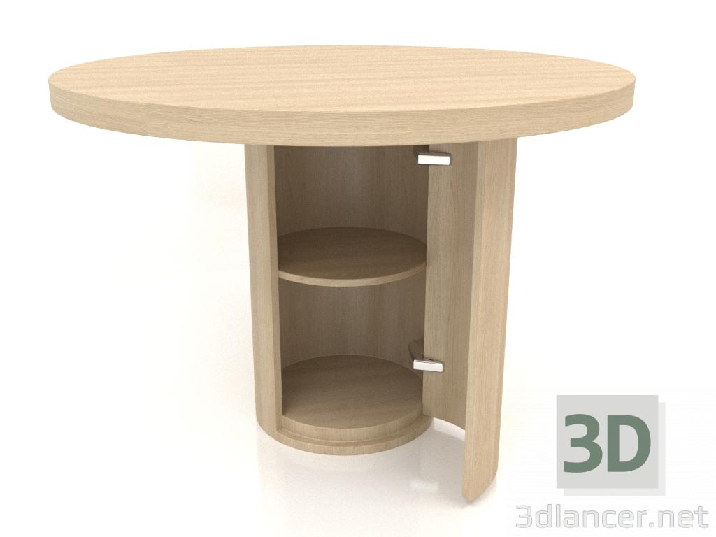 3D modeli Yemek masası (açık) DT 011 (D=1100x750, ahşap beyazı) - önizleme
