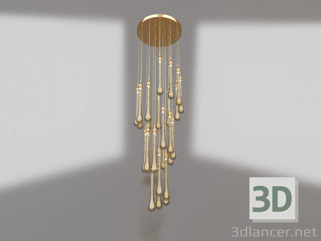 3d model Pendant Asmer gold (07860-28A,33) - preview