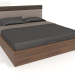 3d модель Ліжко з підйомним механізмом, обробка шпон горіха F, екошкіра PU162, тканина 82 (192x213x105 см) – превью