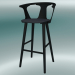 3d model Bar stool In Between (SK10, H 102cm, 58x54cm, Black lacquered oak, Fiord 191) - preview