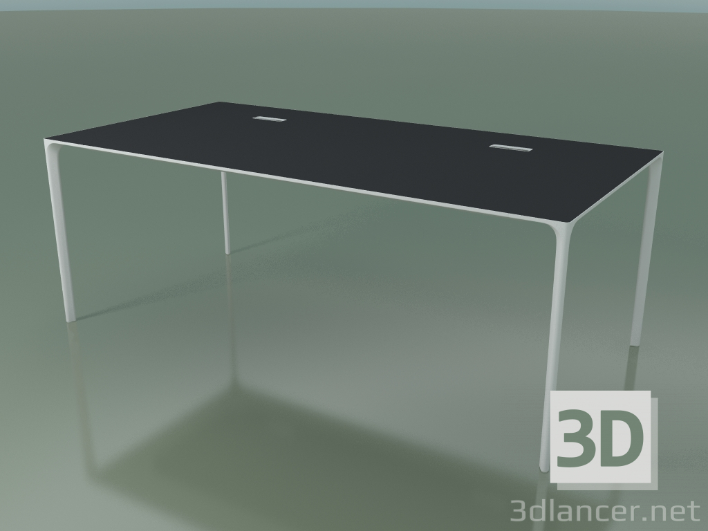 3d model Mesa de despacho rectangular 0817 (H 74 - 100x200 cm, laminada Fenix F06, V12) - vista previa