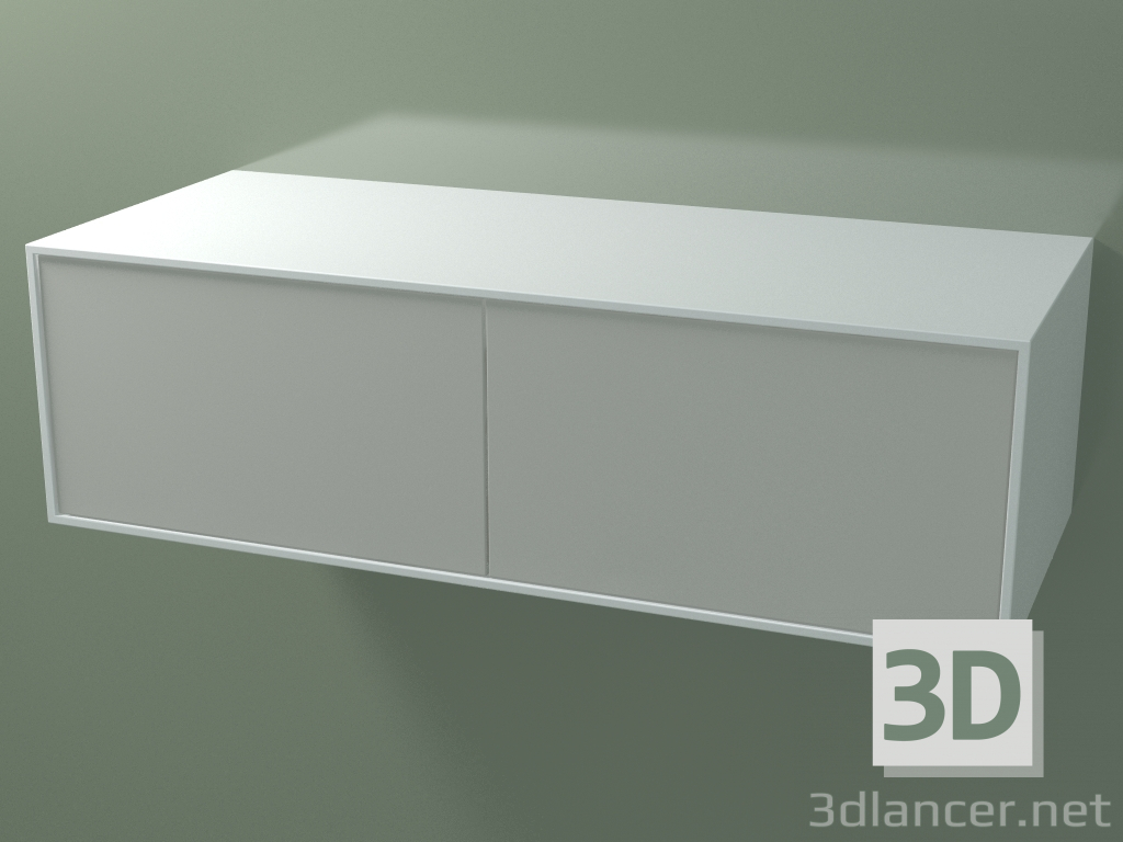 3D modeli Çift kutu (8AUEВB02, Glacier White C01, HPL P02, L 120, P 50, H 36 cm) - önizleme