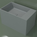 3D modeli Tezgah üstü lavabo (01UN32102, Silver Grey C35, L 60, P 36, H 36 cm) - önizleme