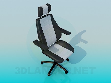 3 डी मॉडल कुर्सी-कुर्सी कॉस्टर पर - पूर्वावलोकन