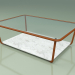 Modelo 3d Mesa de centro 002 (vidro canelado, ferrugem de metal, mármore de Carrara) - preview
