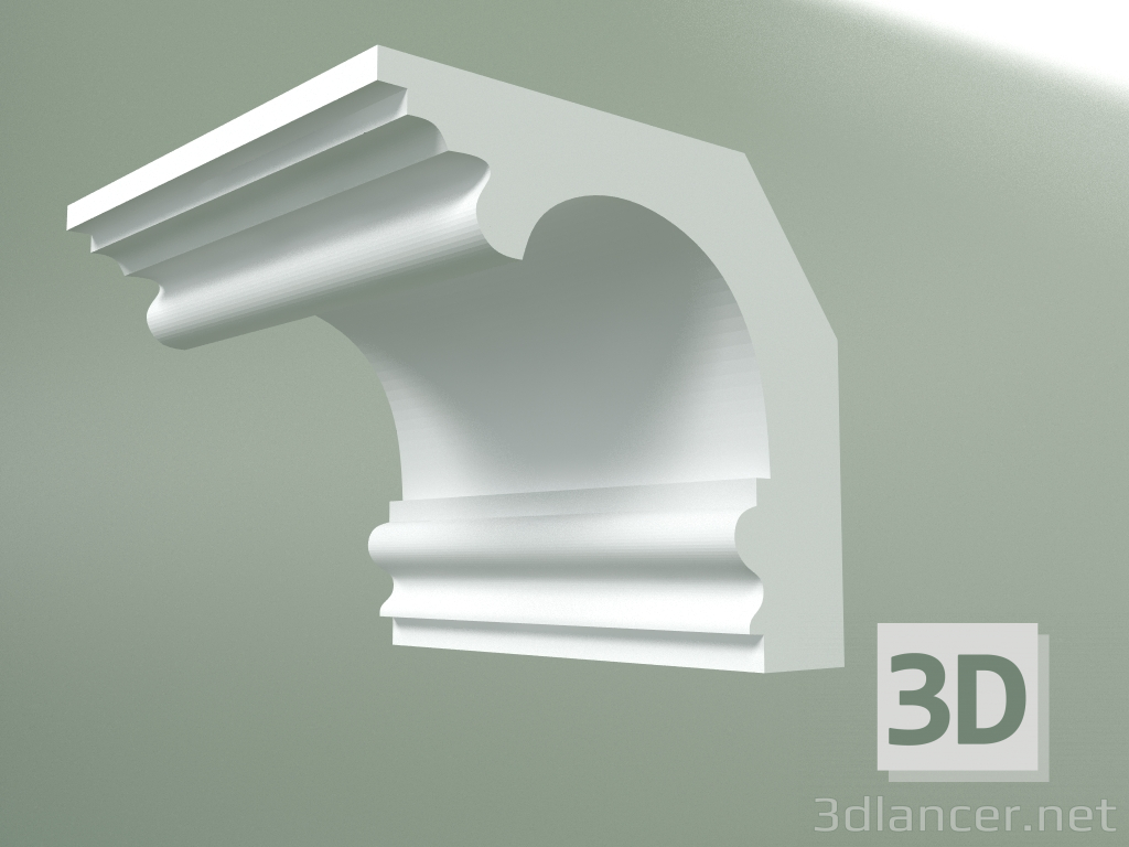 modello 3D Cornicione in gesso (zoccolo a soffitto) KT178-1 - anteprima