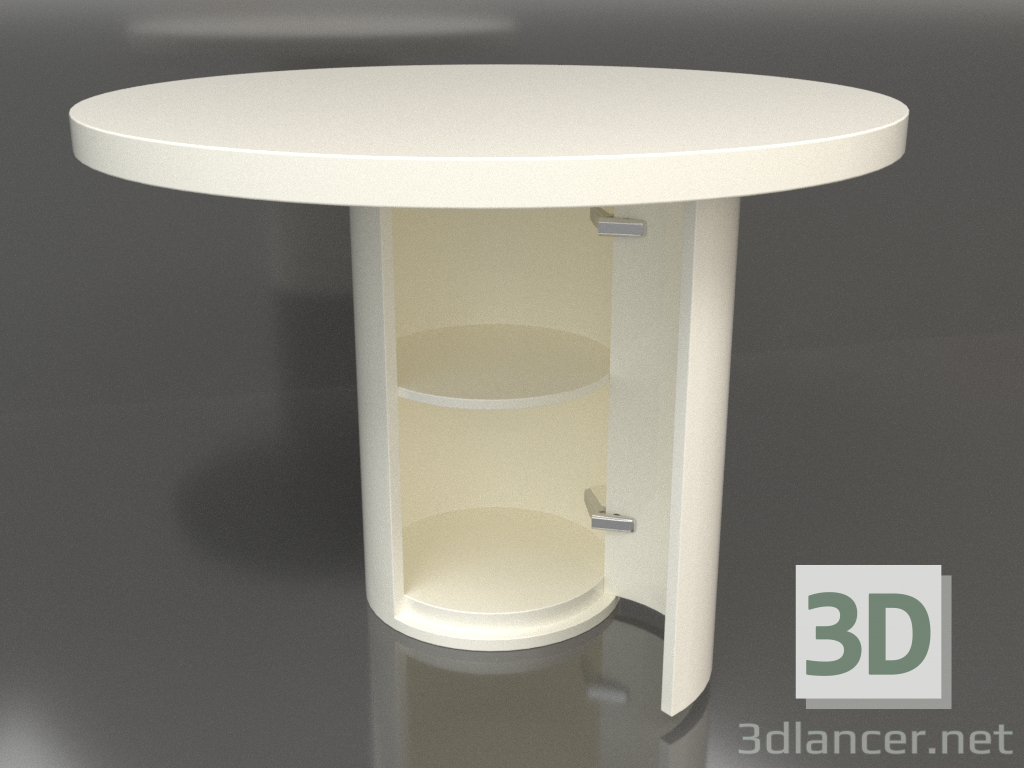 3D Modell Esstisch (offen) DT 011 (D=1100x750, weiße Kunststofffarbe) - Vorschau