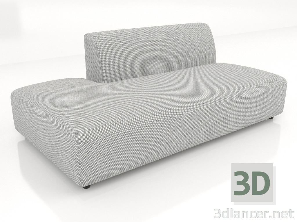 3d model Sofa module 1 seater (XL) 120 extended to the left - preview