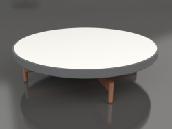 Round coffee table Ø90x22 (Anthracite, DEKTON Zenith)