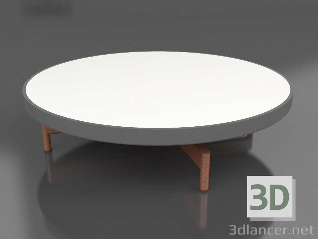 modello 3D Tavolino rotondo Ø90x22 (Antracite, DEKTON Zenith) - anteprima