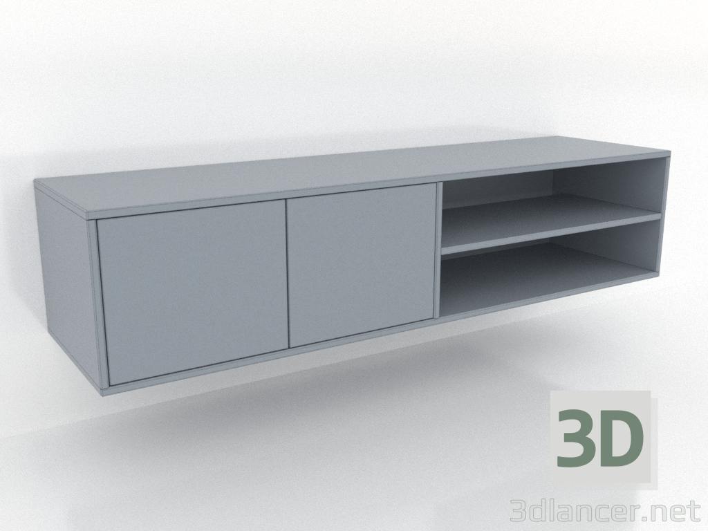modèle 3D Meuble TV 1 1500x400 mm (RAL 7001) - preview modèle 3D Meuble TV 1 1500x400 mm (RAL 7001) - preview