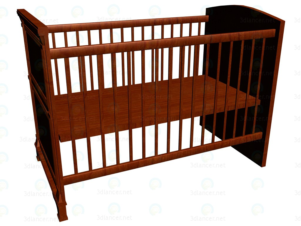 3d model Cuna para niños 120 x 60 - vista previa