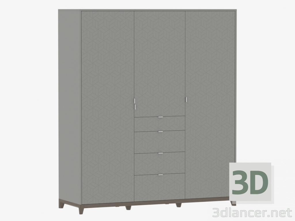 3D Modell Kleiderschrank CASE № 2 - 1800 (IDC0201071006) - Vorschau