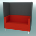 3d model Double sofa with partitions, on legs (VL2 HW) - preview
