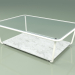 3d model Coffee table 002 (Ribbed Glass, Metal Milk, Carrara Marble) - preview