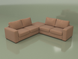 Corner sofa with pouffe Morti (Lounge 7)