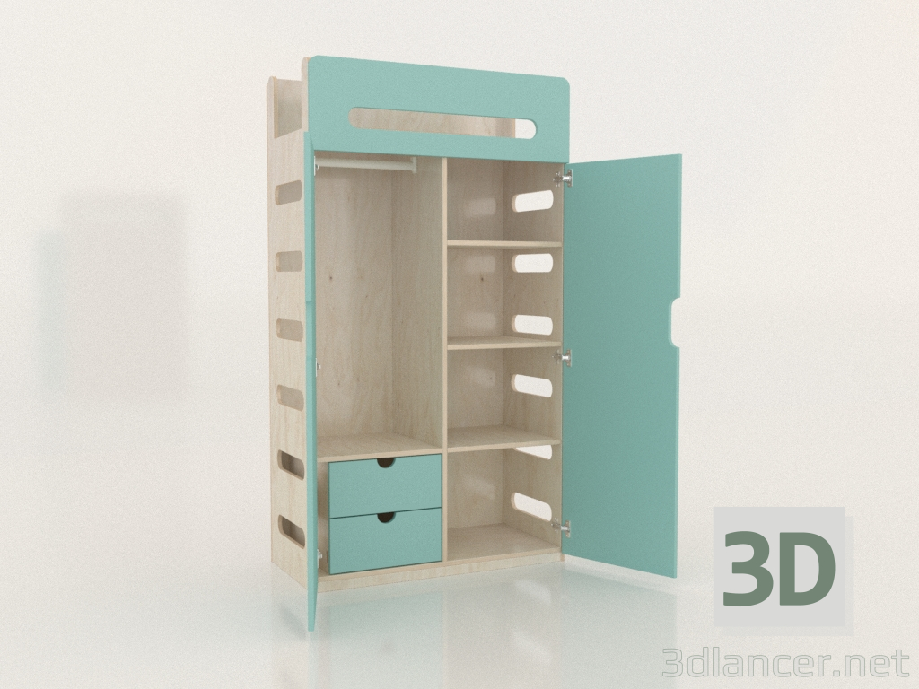3D Modell Kleiderschrank offen MOVE WC (WTMWC1) - Vorschau