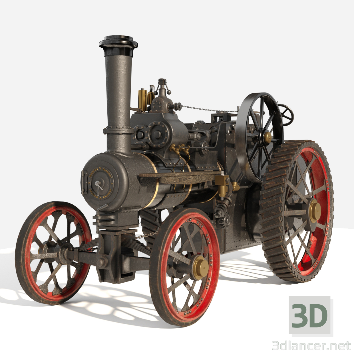 3D Buharlı araba modeli satın - render